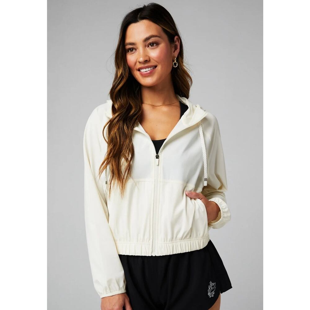 Fabletic One Jacket Full Zip Bone Lightweight Performance Sz L New